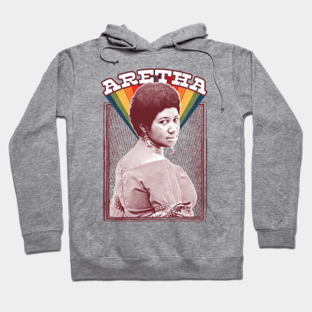 Aretha Franklin - Retro Soul Fan Design Hoodie by DankFutura